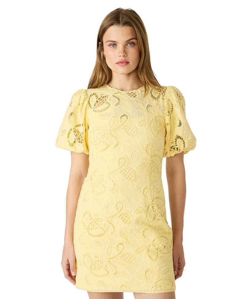 Steve Madden Juniors' Elly Ballon Short-Sleeve Mini Dress
