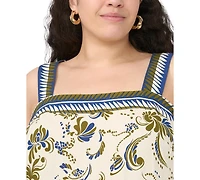 Vince Camuto Plus Thick Strap Printed Maxi Dress
