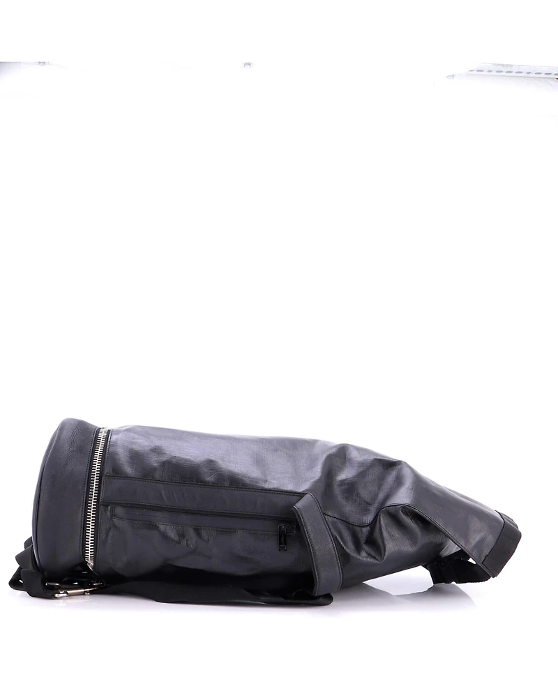 Pre-Owned Givenchy Large Jaw Bag Coated Canvas with Leather