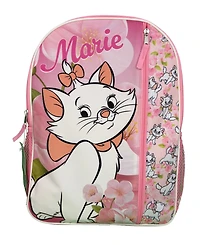 Disney Marie from The Aristocats 16" Nylon School Backpack 16" for Girls, with a Large front Pocket