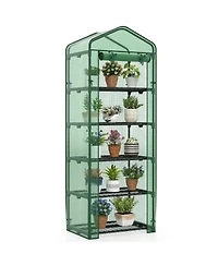 Gouun 75 in. Portable Mini Greenhouse with 5 Wire Shelves