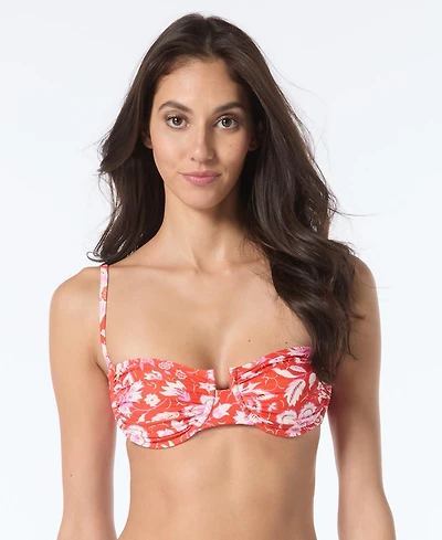 kate spade new york Women's Ruched Bikini Swim Bra Top