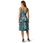 Adrianna Papell Petite Sleeveless Boat Neck Dress