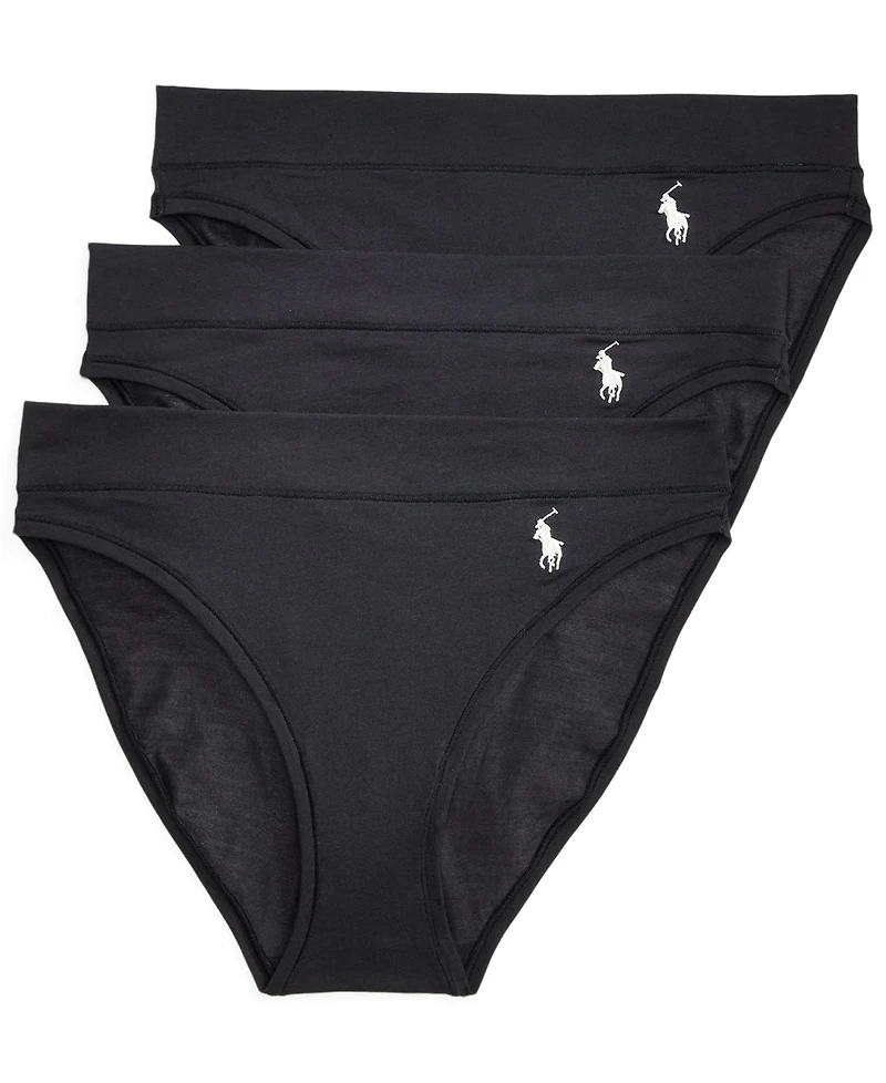 Polo Ralph Lauren Women's Club Cotton Bikini Briefs, 3-Pack