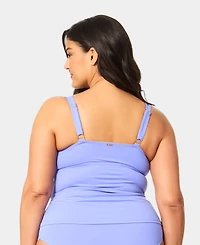 Anne Cole Plus Shirred Tankini Top