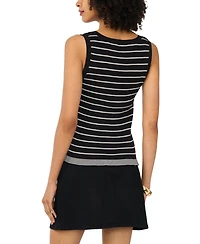 Vince Camuto Women's Cotton Ribbed Striped Tank Top