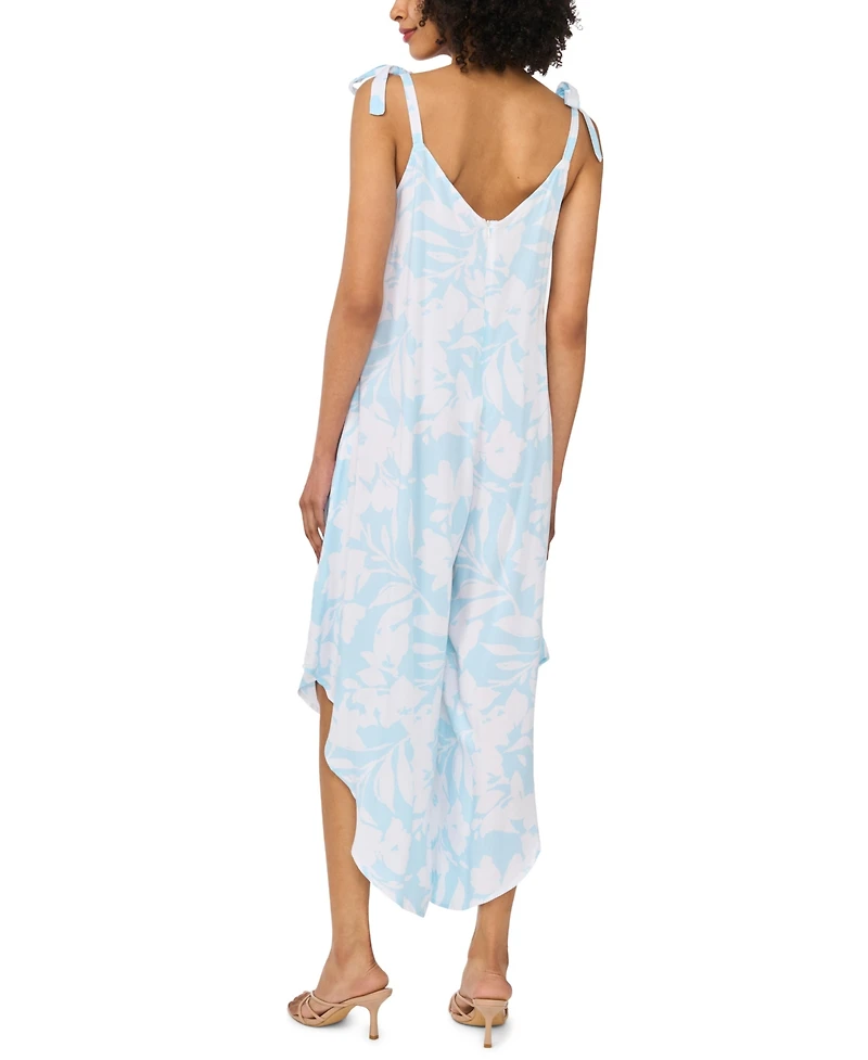 Vince Camuto Women's Rayon Tie-Strap Wide-Leg Jumpsuit