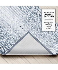 Hearth & Harbor Ultra Soft Non-Slip Chenille Bath Rug - Quick Dry, Machine Washable