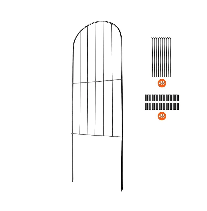 Sugift 24 in H x 30 feet L Garden Fence Animal Barrier No Dig Underground Fence