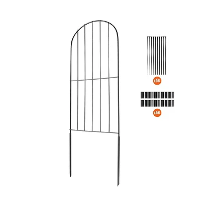 Sugift 24 in H x 30 feet L Garden Fence Animal Barrier No Dig Underground Fence