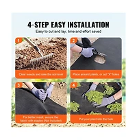 Sugift 6 x 50 feet Non Woven Geotextile Fabric 8 oz Driveway Underlayment