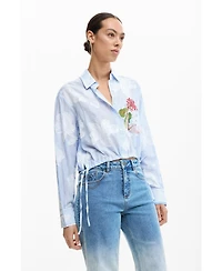 Desigual Women's Embroidered culotte jeans