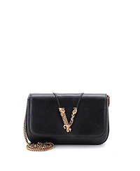 Pre-Owned Versace Virtus Clutch on Chain Leather