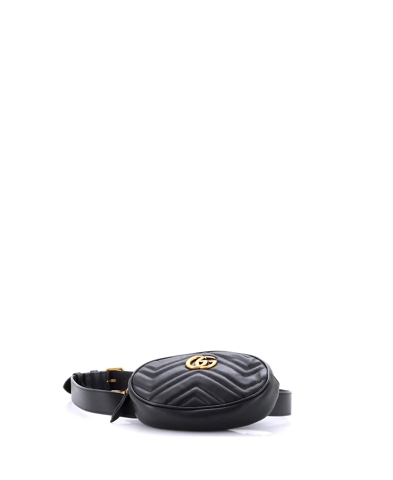 Pre-Owned Gucci Gg Marmont Belt Bag Matelasse Leather