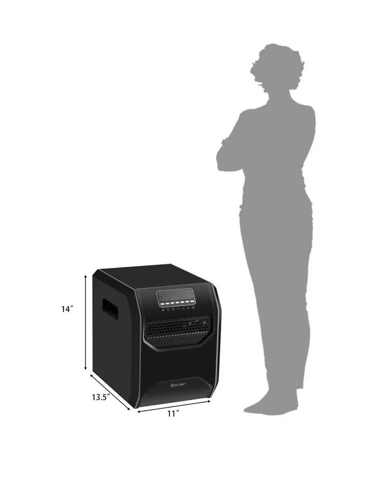 Gouun 1500W Portable Electric Space Heater with 12H Timer Led Display and Remote Control
