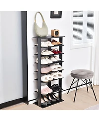 Gouun Wood Multi-Tier Freestanding Shoe Shelf Rack