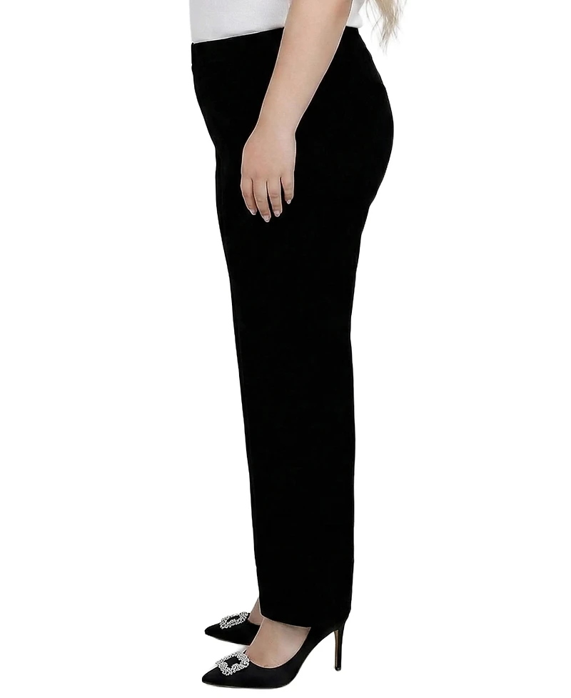 Ny Collection Plus Pull-On Wide-Leg Pants