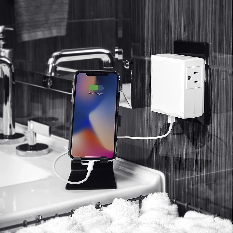 CyberPower P2WUC3 2-Outlet Home/Office Wall-Tap Surge Protector with 3x Usb-c Port, White