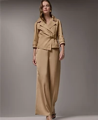 Donna Karan New York Women's Notch Lapel Bar Hardware Jacket