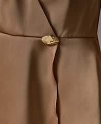 Donna Karan New York Women's Sleeveless Peplum Faux Wrap Top