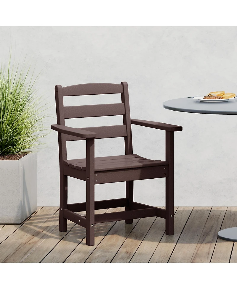 Outdoor Hdpe Patio Classic Dining Arm Chair
