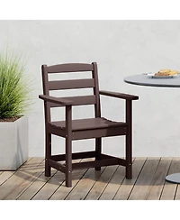 Outdoor Hdpe Patio Classic Dining Arm Chair
