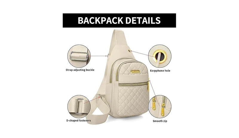 Small Sling Bag For Women Men Casual Crossbody Backpack