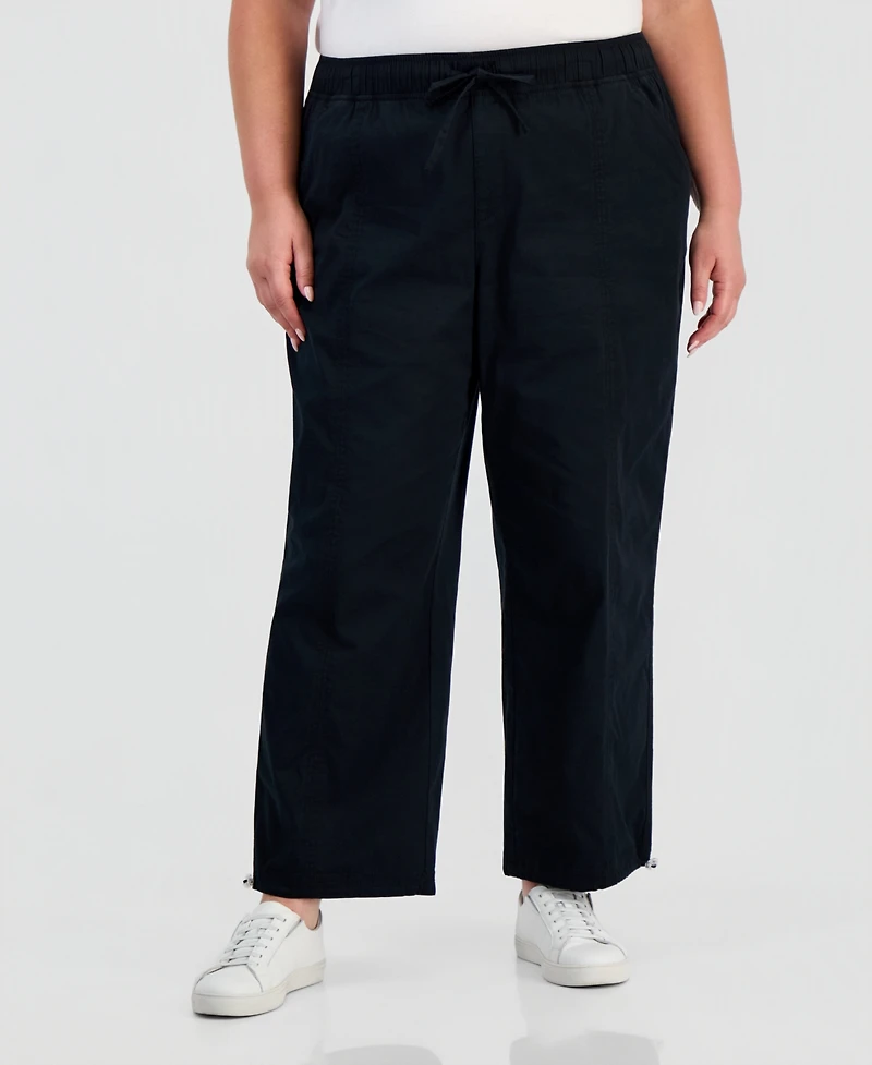 Style & Co Plus High-Rise Bungee Crop Pants, Macy's Exclusive