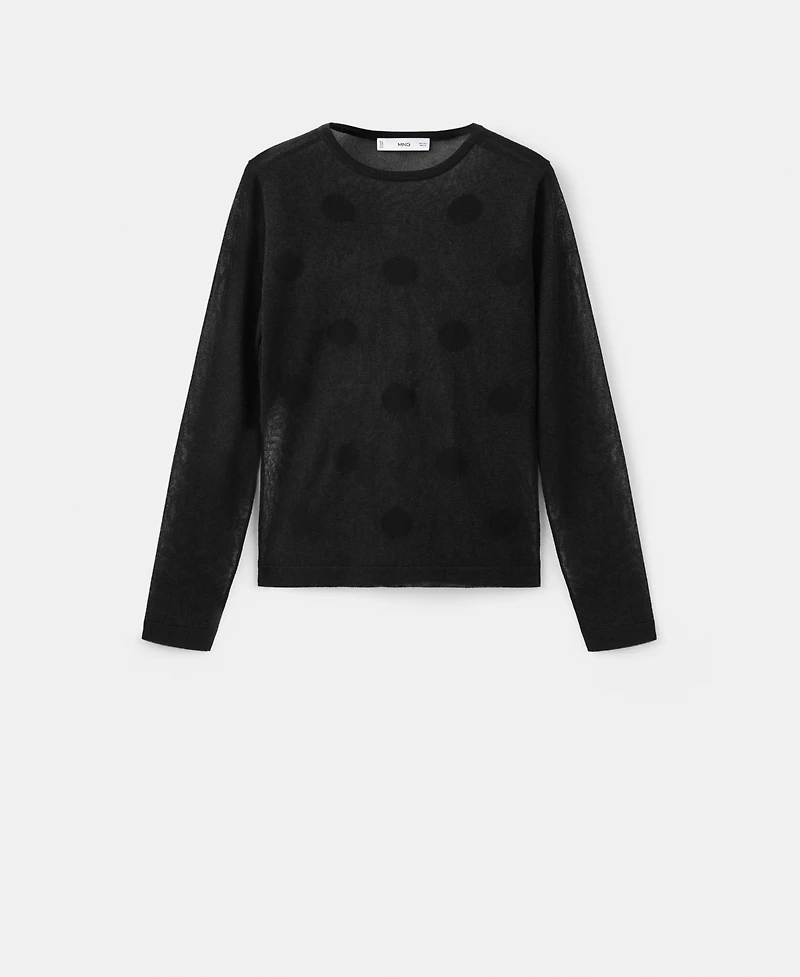 Mango Women's Polka-Dot Knitted Sweater