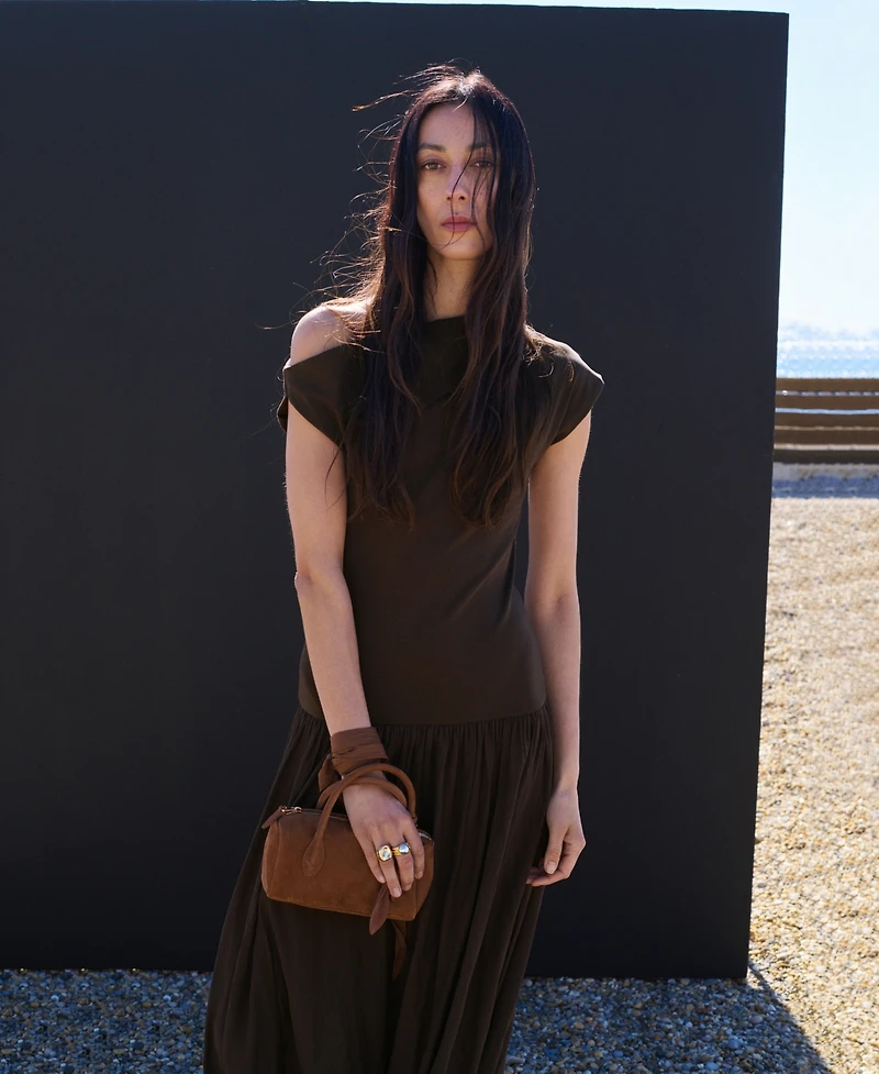 Mango Women's Asymmetrical Flared Dress