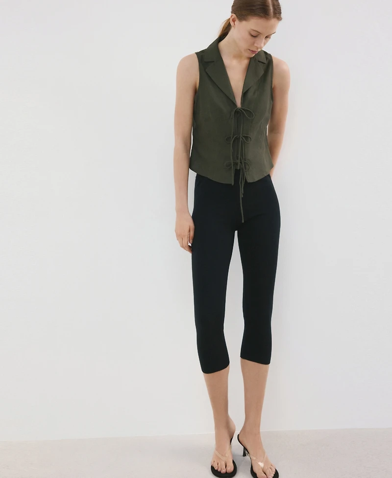 Mango Women's Straps And Bows Shirt