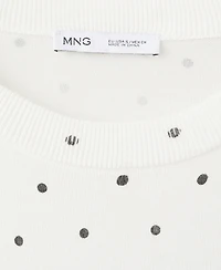 Mango Women's Polka-Dot Knitted Sweater