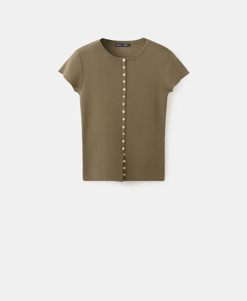 Mango Women's Buttons Detail Knit Sweater
