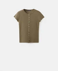 Mango Women's Buttons Detail Knit Sweater