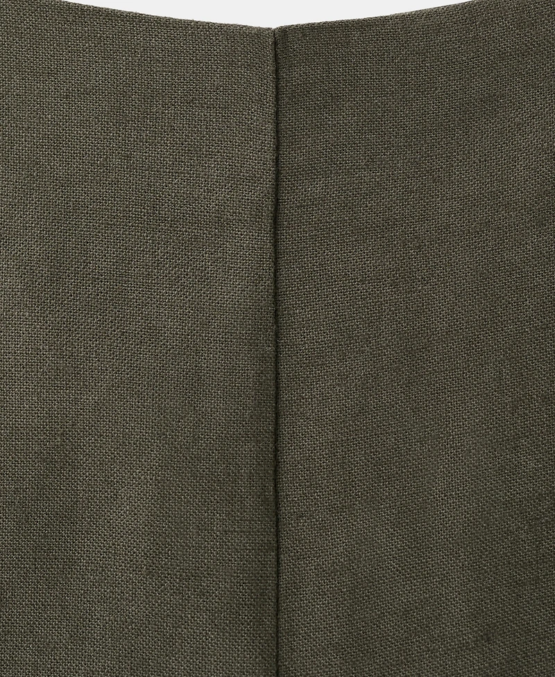Mango Women's Straight Linen-Blend Pants