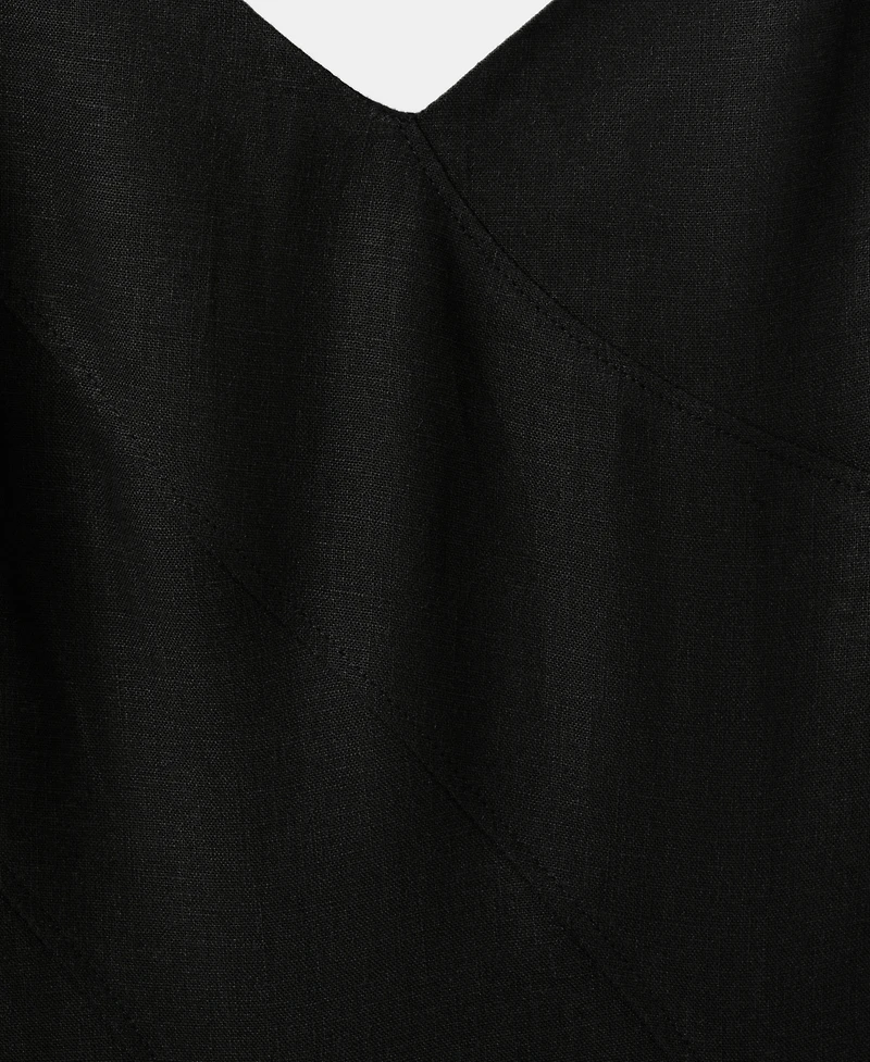 Mango Women's A-Line Linen Dress