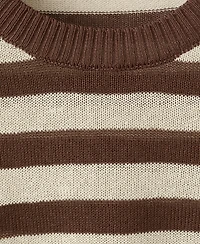 Mango Women's Crop Striped Sweater