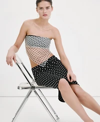 Mango Women's Polka Dots Midi Skirt