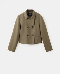 Mango Women's Double-Breasted Linen Jacket