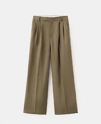 Mango Women's Straight Linen-Blend Pants