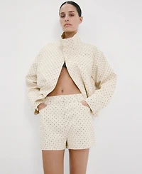 Mango Women's Polka-Dot Cotton Shorts