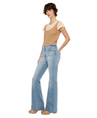 KanCan Women's Brooke High-Rise Flare Jeans