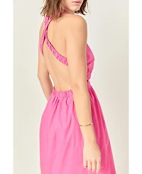 English Factory Women's Elastic Detail Sleeveless Dress