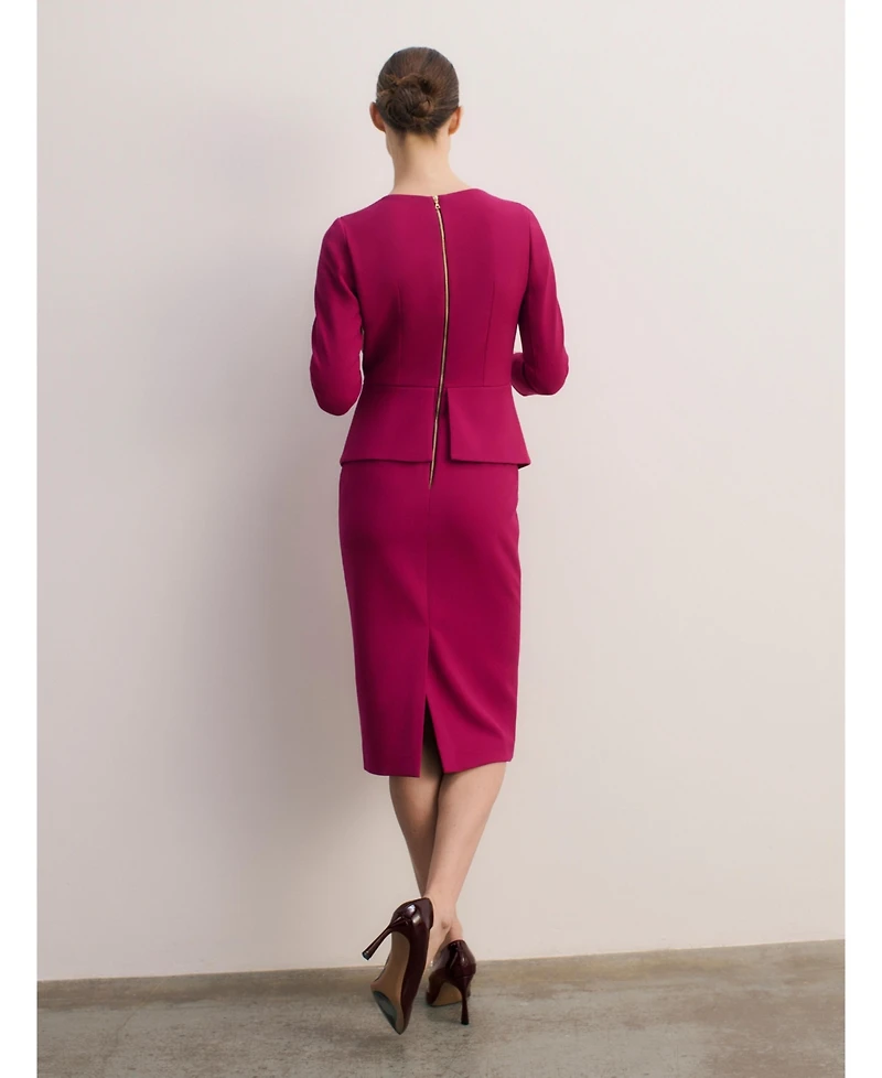 The Fold Women's Alina Peplum Midi Dress
