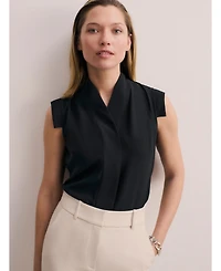 The Fold Women's Bowery Sleeveless Silk Blouse