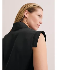 The Fold Women's Bowery Sleeveless Silk Blouse