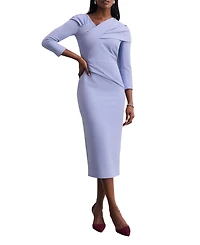 The Fold Women's Iona Sculpt Crepe Dress