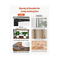 Sugift 8 Tier Lighted Plant Stand Indoor Metal Shelf with Grow Lights