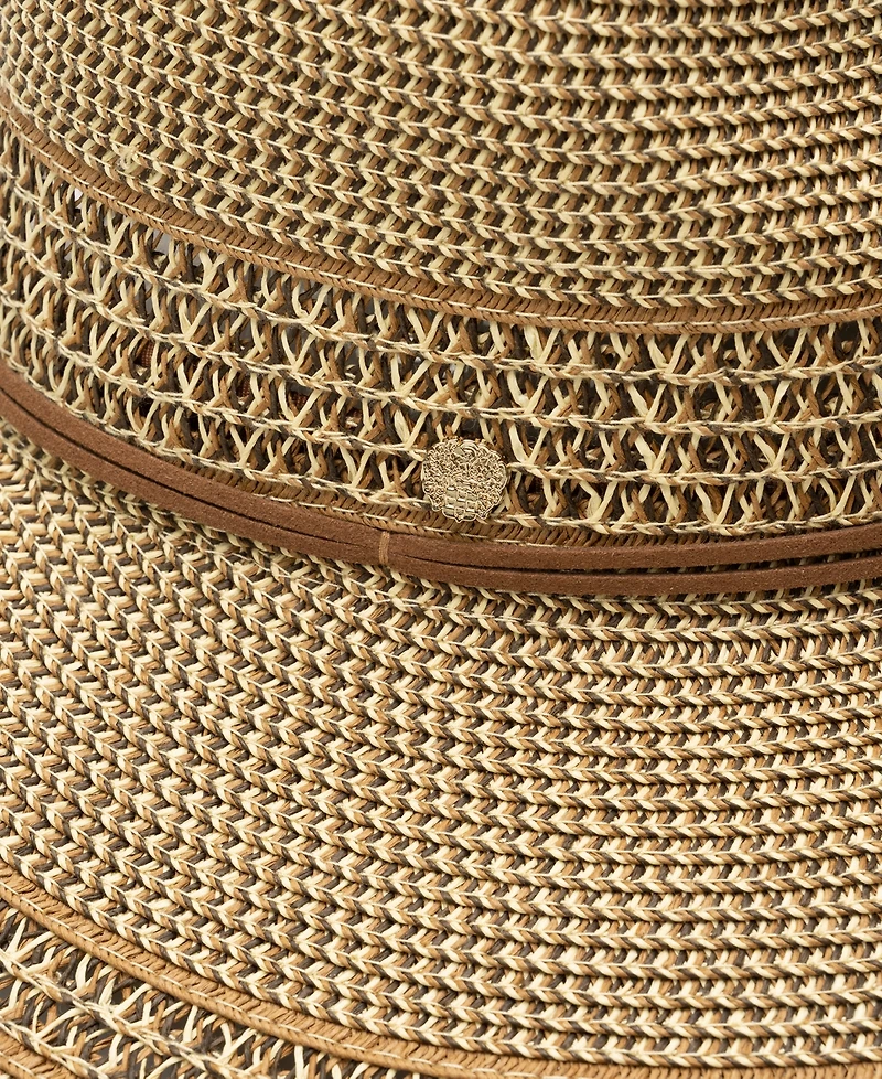 Vince Camuto Tapered Back Tweed Panama Hat