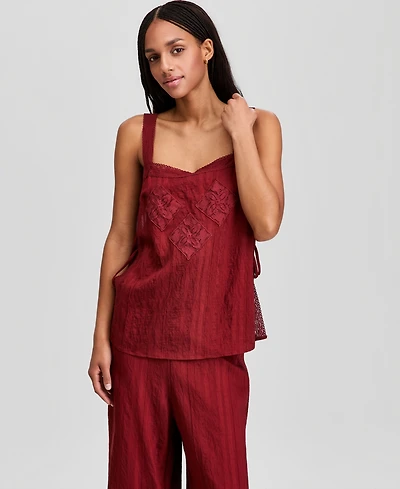 And Now This Women's Lace-Trim Side-Tie Tank Top, Macy's Exclusive